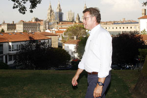 Alberto Núñez Feijóo atendió a ‘Galicia en el Mundo’ en el inicio de la campaña electoral para los comicios del 25-S.
