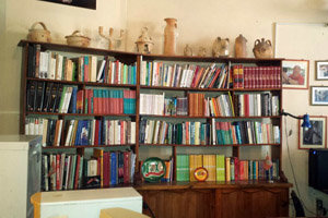 Algunos de los libros que contiene la biblioteca inaugurada.