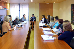 José Manuel Herrero, durante su reunión con el grupo de origen leonés.