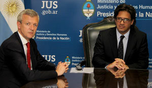 Alfonso Rueda con el ministro de Justicia y Derechos Humanos, Gemán Garavano.