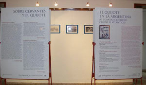 Paneles de la exposición de Cervantes.