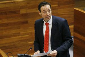 Guillermo Martínez, en el Pleno de la Junta General del Principado.