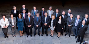 Clavijo y Pedro Rodríguez, con los embajadores y representantes de distintas embajadas europeas.