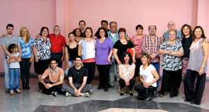 Grupo de participantes en el taller de pasadoble.