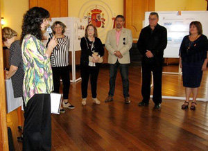 Un momento de la presentación de la exposición.