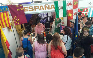 Vista del estand de España en la Feria de las Colectividades.