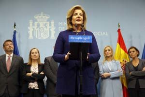 Fatima Bañez, durante su toma de posesión.