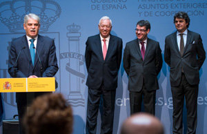 Un momento de la intervención de Alfonso Dastis en su toma de posesión.
