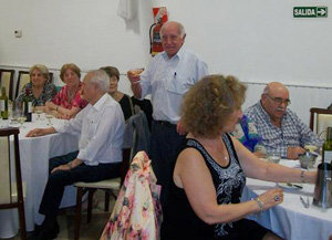 Rodolfo Asensio, durante el brindis de fin de año.