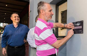Manuel Pérez y Pablo Bongiovani, durante la inauguración.