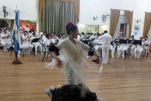 Una de las actuaciones del espectáculo musical.