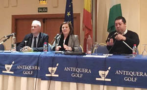 Sánchez Rubio, durante la clausura del II Encuentro sobre Emigración de Retorno en Andalucía.