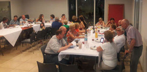 Vista de la celebración de la fiesta de aniversario.