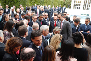 Felipe VI, durante su visita a Arabia Saudí.