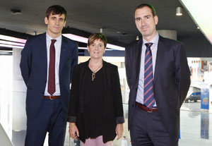 Alexander Arriola, Ainhoa Ondarzabal y Javier Zarraonandia.