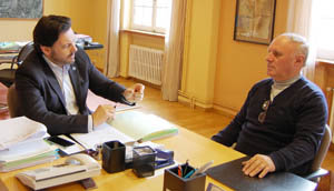 Antonio Rodríguez Miranda y Manuel Fajín Recarey, durante su encuentro.