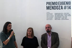 Luisa Marina Pulido de Sucre, presidenta de la Fundación Mendoza; Patricia Velasco Barbieri, directora de la Fundación, y Bernabé Aguilar Arigo, consejero de Asuntos Culturales de la Embajada de España.