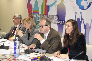Miriam Herrero, durante la presentación de los acuerdos de la Comisión de Educación y Cultura.