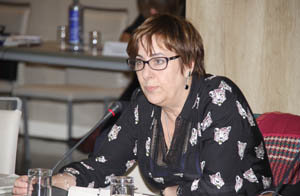Begoña Serrano, durante su intervención en el Pleno del CGCEE.