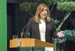 Un momento de la intervención de Susana Díaz.