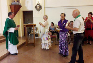 Un momento de la misa celebrada.