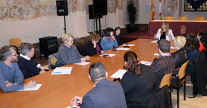 Un momento de la reunión de Mar Sancho con los representantes de centros canadienses.