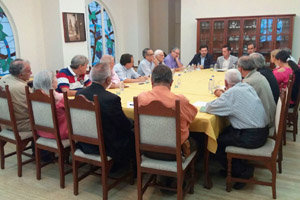 Rodríguez Miranda, con los representantes de las asociaciones gallegas en Caracas.