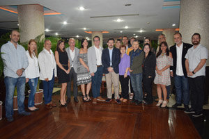 Rodríguez Miranda, con la directiva de la Hermandad Gallega de Venezuela.