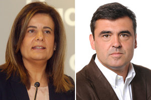 Fátima Báñez y Ricardo Cortés.