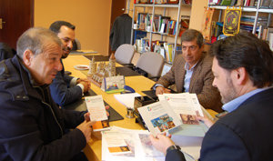 Un momento de la reunión entre Rodríguez Miranda y la delegación argentina.