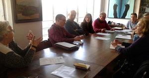 Un momento de la reunión de la directiva de la FICA en Madrid.