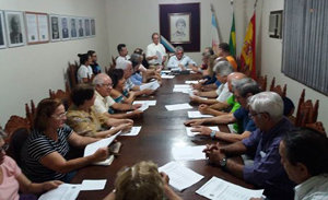 Un momento de la Asamblea de la Sociedade Rosalía de Castro.