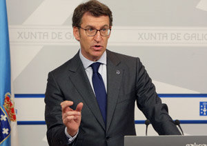 Nuñez Feijóo, durante la rueda de prensa posterior al Consello de la Xunta.