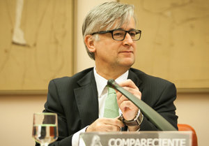 Ignacio Ybáñez, durante su comparecencia en la Comisión de Exteriores.