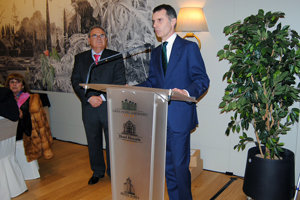 José Manuel Herrero, durante su intervención en la Semana Cultural del Centro Castellano y Leonés en Cantabria.