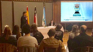 Rodríguez Miranda, durante la presentación de las becas Excelencia Mocidade Exterior.