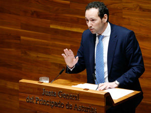Guillermo Martínez, durante su intervención en la Junta General.