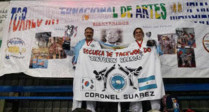 Daniel Franco y Lucía Schwerdt, integrantes de la escuela de la Asociación Española.