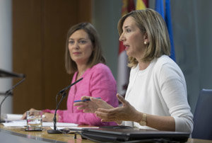 Alicia García Rodríguez, durante la rueda de prensa tras el Consejo de Gobierno.