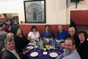 Adriana Garea, con Juan Carlos Rodríguez, Susana Carbia, Beatriz Carballo, José Luis Sangiao y directivos de otras casas.