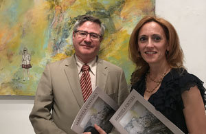 Marinela Fontoira con el coordinador de Actividades de la Casa de Galicia, Ramón Jiménez.