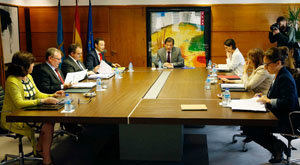 Un momento de la reunión del Consejo de Gobierno.