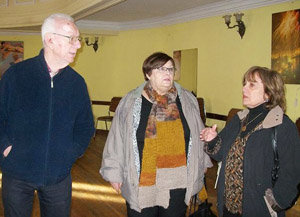 Amparín Suay, durante la visita a la Asociación Española de Punta Alta.