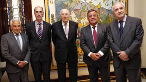Miguel Carrero, Jesús Vázquez Almuiña, José Manuel Romay Beccaría, Julio Ancochea y  José Ramón Ónega.