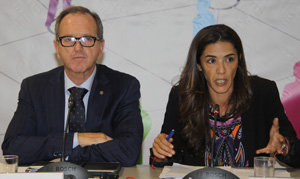 Un momento de la intervención de Celia Alberto en el Pleno.