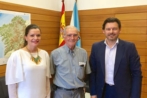 Nidia Arévalo, José Leirós y Antonio Rodríguez Miranda, durante el encuentro.