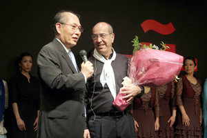 Antonio Gil, durante el acto de despedida.