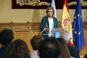 La ministra Fátima Báñez, durante su intervención.