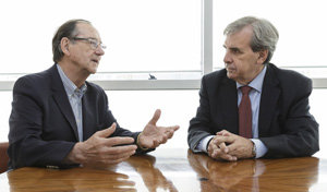 Un momento de la reunión entre José Gómez Zubieta y Rafael de la Sierra.