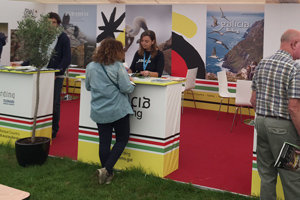 Vista del estand de Galicia en la Feria de Reino Unido.